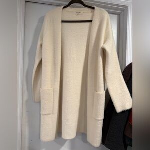 Max Studio Cream Open-Front Cardigan